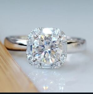 Stunning Silver Cushion Cut CZ Ring Various Sizes Available